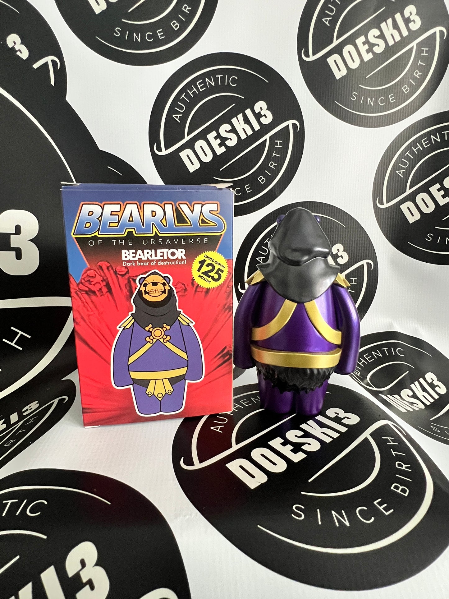 Bearletor Bearly Skeletor Disco Metallic Gold & Black Figure LE 125 - Bearly Available