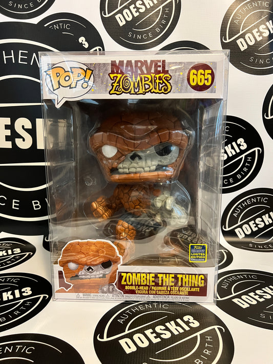 Funko Pop Zombie the Thing 10 Inch #665 Marvel Zombies (SDCC Shared Exclusive sticker) W/Protector