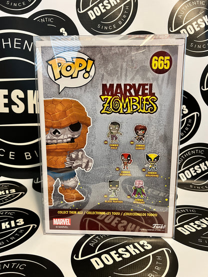 Funko Pop Zombie the Thing 10 Inch #665 Marvel Zombies (SDCC Shared Exclusive sticker) W/Protector