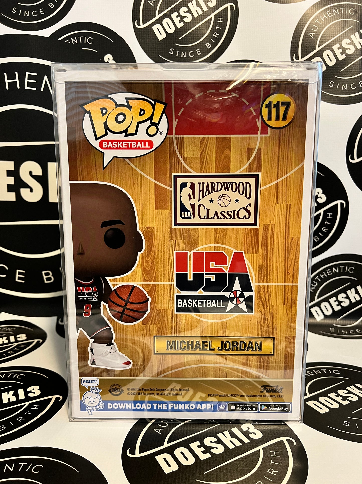 Funko Pop! NBA Basketball Team USA Michael Jordan #117 Walmart Exclusive Jumbo W/Protector