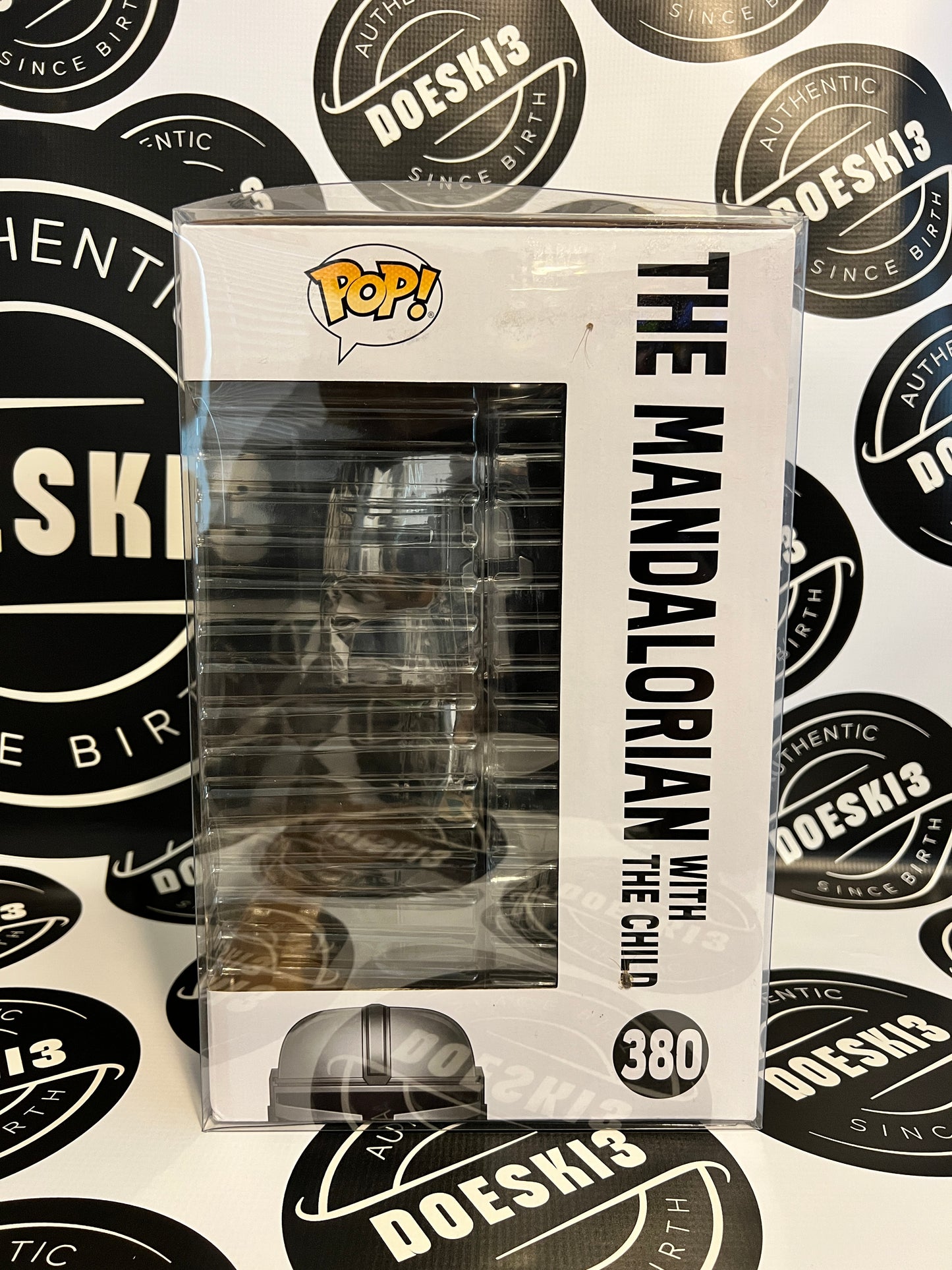 Funko Pop! Star Wars The Mandalorian With The Child #380 10" Inch (Chrome) W/Protector