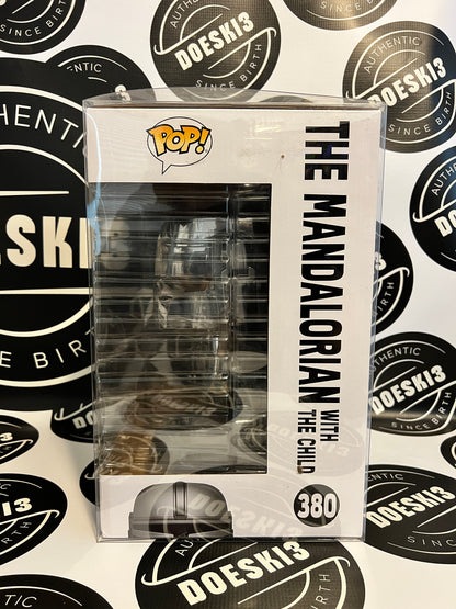 Funko Pop! Star Wars The Mandalorian With The Child #380 10" Inch (Chrome) W/Protector