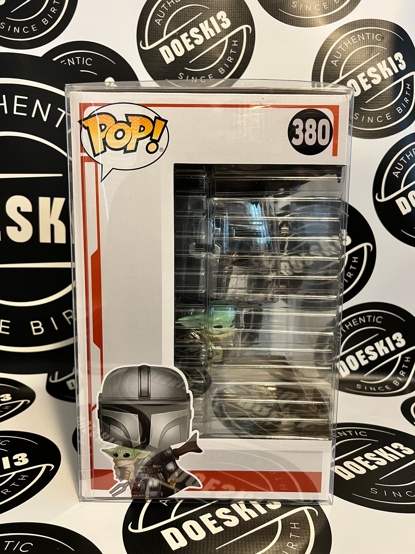 Funko Pop! Star Wars The Mandalorian With The Child #380 10" Inch (Chrome) W/Protector