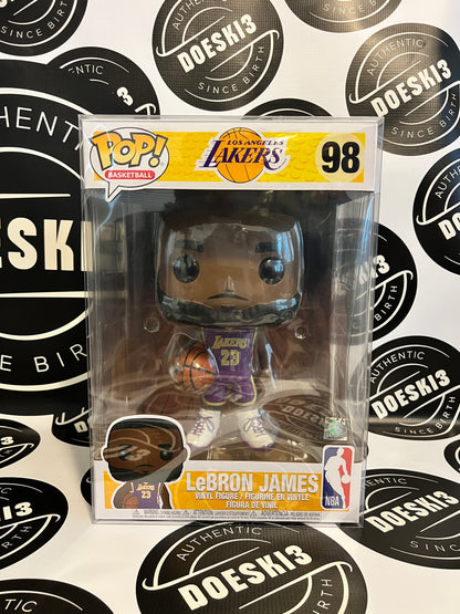 Funko Pop! LeBron James #98 (Purple Jersey) 10 inch NBA Los Angeles Lakers W/Protector